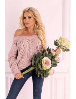 Manesa sweater ladies' with ażurowym wzorem oversize...