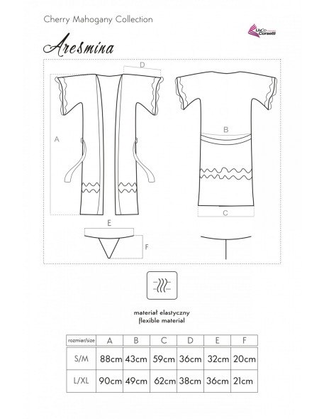 Aresmina szlafrok satynowy damski, Livia...