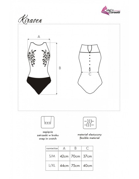 Kiraven body erotic black, Livia Corsetti lc 90571