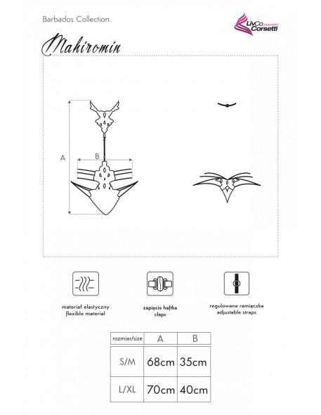 Mahiromin body erotyczne czarne, Livia Corsetti...