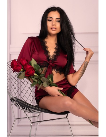 Maurea komplet satynowy koszulka + spodenki, Livia Corsetti lc 90562 