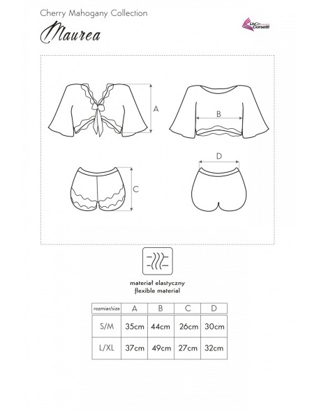 Maurea komplet satynowy koszulka + spodenki,...