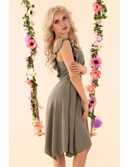 QuelLama dress women's midi camisole khaki, Merribel d54