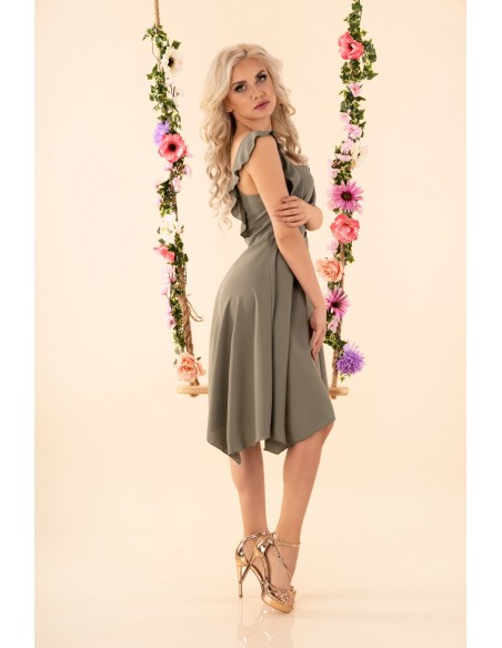 QuelLama dress women's midi camisole khaki, Merribel d54