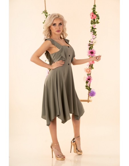 QuelLama dress women's midi camisole khaki, Merribel d54