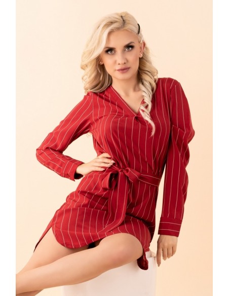 Miriae dress women's mini red in stripes, Merribel d90
