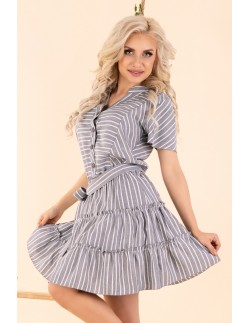 Ragominam sukienka damska z krótkim rękawem szara,...