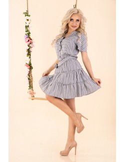 Ragominam sukienka damska z krótkim rękawem szara,... 2