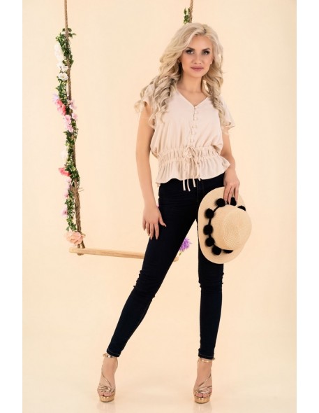 Etiar blouse women's with short sleeve ecru,...