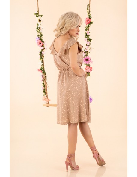 Violayam dress women's midi sleeveless beige,...