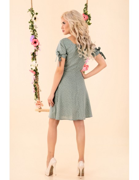 Merinam sukienka damska mini z krótkim rękawem miętowa, Merribel d92