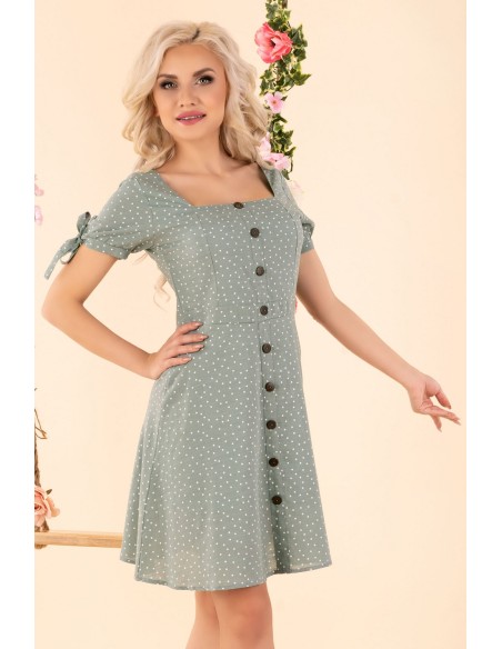 Merinam sukienka damska mini z krótkim rękawem miętowa, Merribel d92