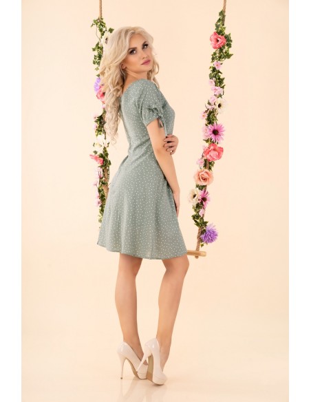 Merinam sukienka damska mini z krótkim rękawem miętowa, Merribel d92