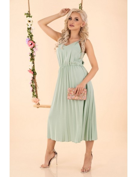 Errigam dress women's midi na thin straps mint,...