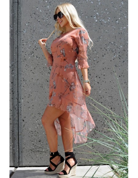 Evere dress women's asymetryczna ceglasta with kwiatowym wzorem, Merribel d98