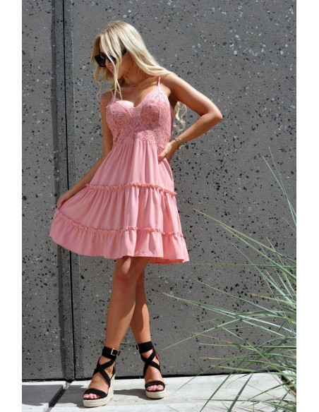 Satrian dress women's na thin straps powder pink, Merribel d53