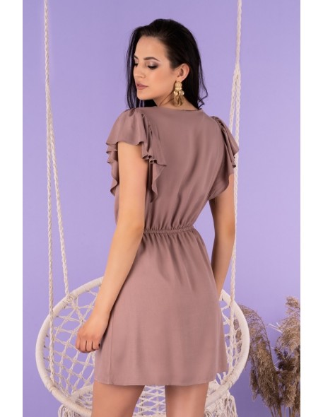 Lauream sukienka damska mini z krótkim rękawem...