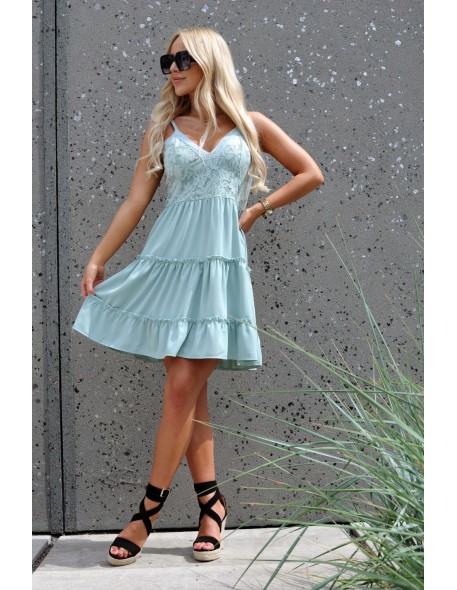 Satrian dress women's na thin straps mint,...