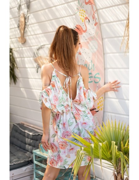 Gabrian dress women's in floral pattern decorative sleeves, Merribel d97