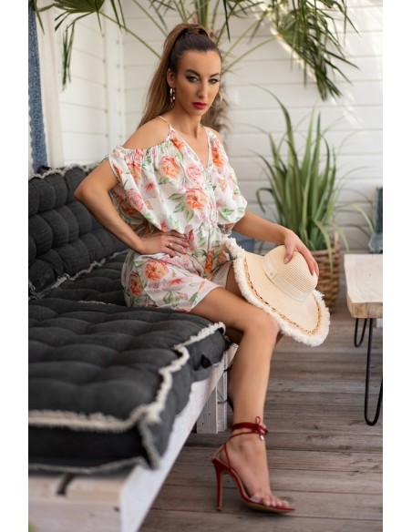 Gabrian dress women's in floral pattern decorative sleeves, Merribel d97