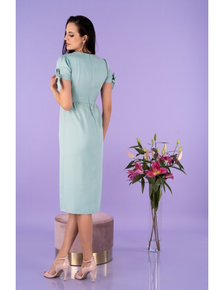 Birgia dress women's midi with slit mint,...