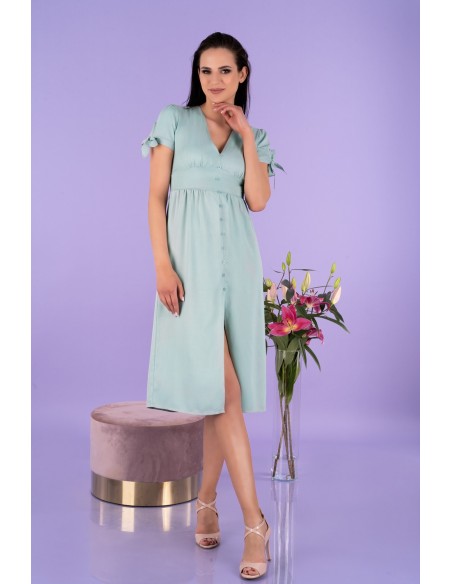 Birgia dress women's midi with slit mint, Merribel d145