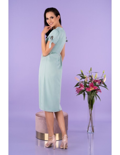 Birgia dress women's midi with slit mint,...