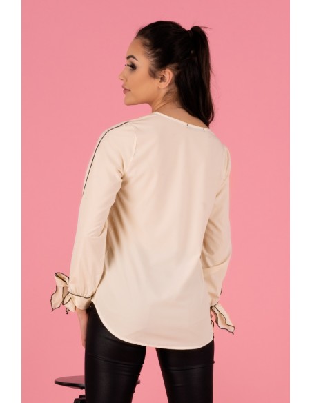 Ormin blouse women's with ozdobnymi długimi rękawami ecru, Merribel b50
