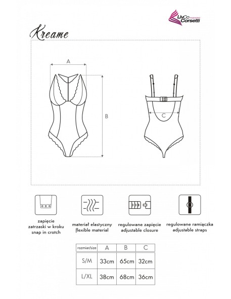 Kreame body erotyczne różowe, Livia Corsetti lc...