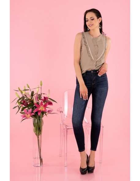 Nenaria bluzka damska bez rękawów mocca,...