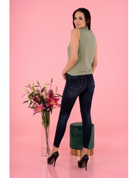 Nenaria bluzka damska bez rękawów khaki, Merribel b47