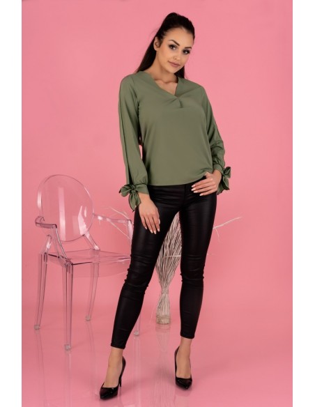Ormin blouse women's with ozdobnymi długimi rękawami khaki, Merribel b50