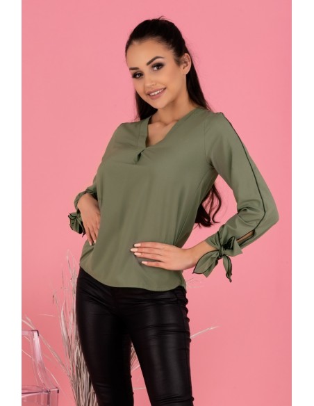 Ormin blouse women's with ozdobnymi długimi rękawami khaki, Merribel b50