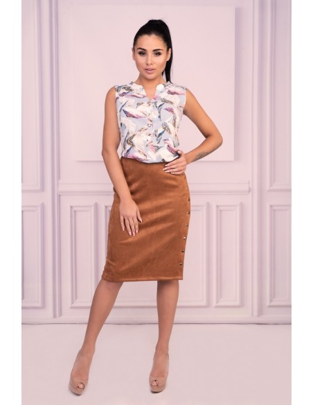 Lunarin skirt women's pencil skirt with wysokim stanem camel, Merribel 90532