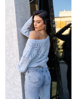 Manesa sweater ladies' with ażurowym wzorem oversize... 2