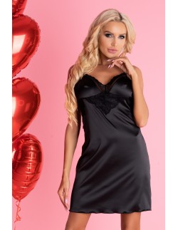 Marinsani satynowa koszulka nocna ze stringami czarna,...