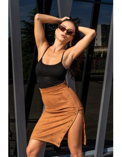 Minalla skirt women's with wysokim stanem camel, Merribel...