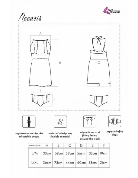 Neearis t-shirt night with figs black, Livia...