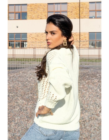 Nicaia sweater ladies' with ażurowym wzorem...