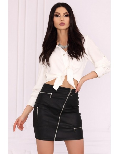 Pearliema spódnica damska z wysokim stanem czarna, Merribel