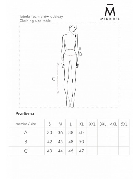 Pearliema spódnica damska z wysokim stanem czarna, Merribel