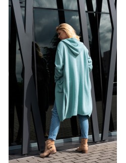 Amaral kardigan ladies' long with hood mint, Merribel 2