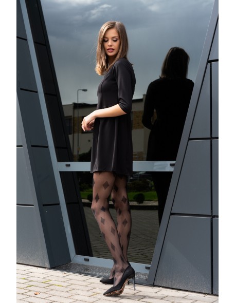 Linanam rAjstopy patterned 30 den black, Livia...