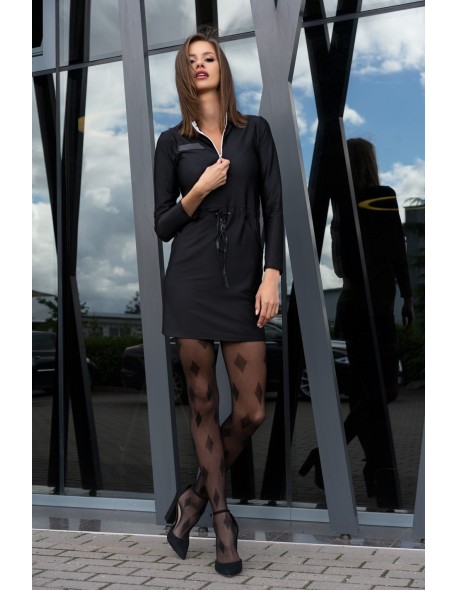 Linanam rAjstopy patterned 30 den black, Livia...