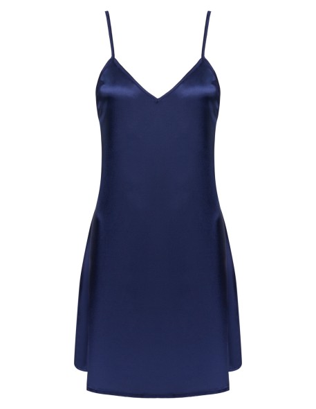 Mirdama satin t-shirt night with thongs navy...