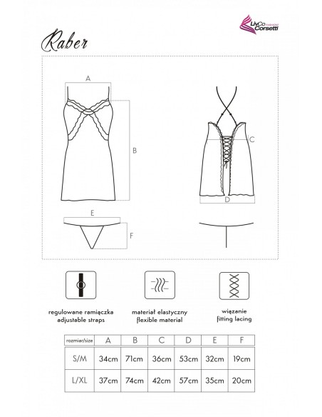 Raber satin t-shirt night with thongs gold, Livia Corsetti lc 90579