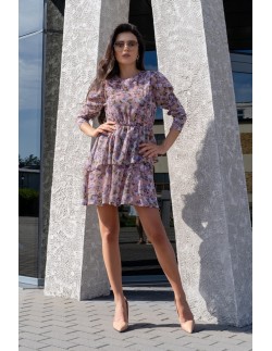 Gerasin dress women's mini with long sleeve purple,... 2