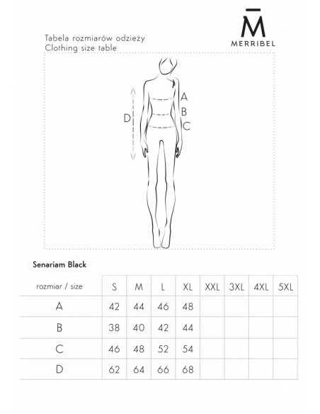 Senariam blouse women's shirt with decorative sleeves black, Merribel 90570