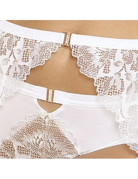 Pas do pończoch Ava 1936 z subtelną koronką