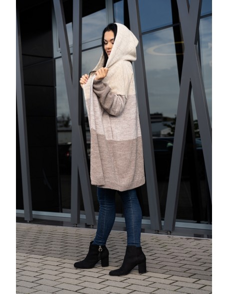 Avami kardigan ladies' with hood beige, Merribel